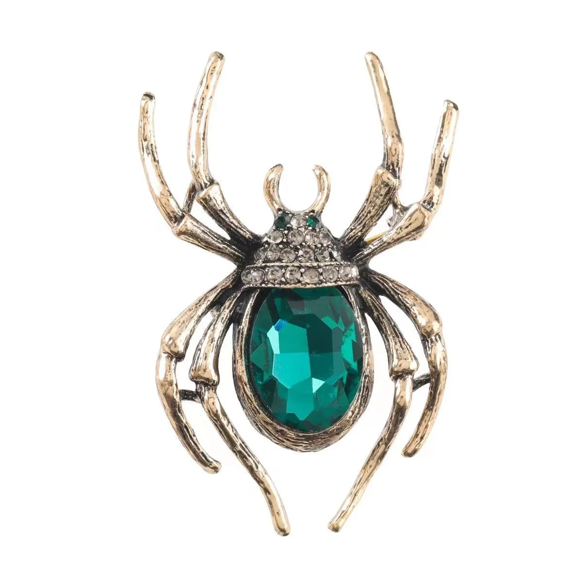 New Women's Creative Spider Brooch Men's Classic Insect Brooch Collar Clothing Front Holiday Gift Jewelry Wholesale