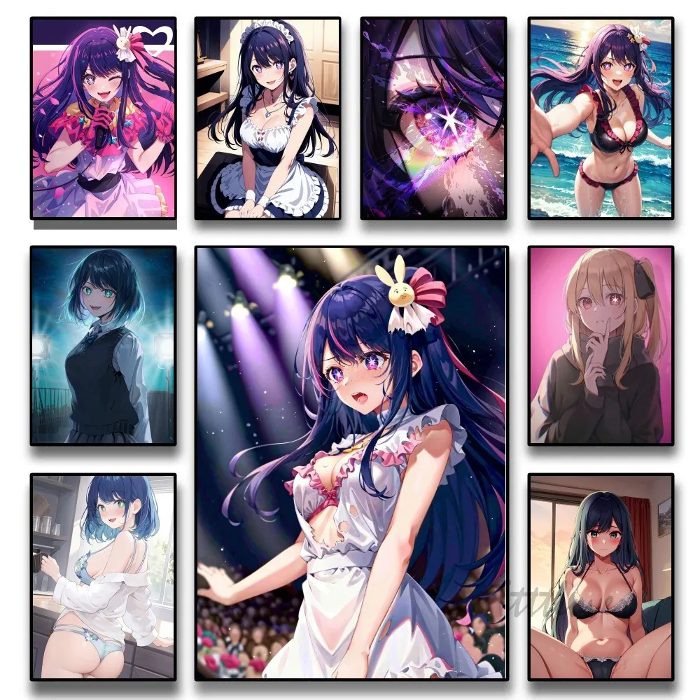 

Anime Oshi No Ko Hoshino Ai Poster Paper Print Home Living Room Bedroom Entrance Bar Restaurant Cafe Art Painting Decoration