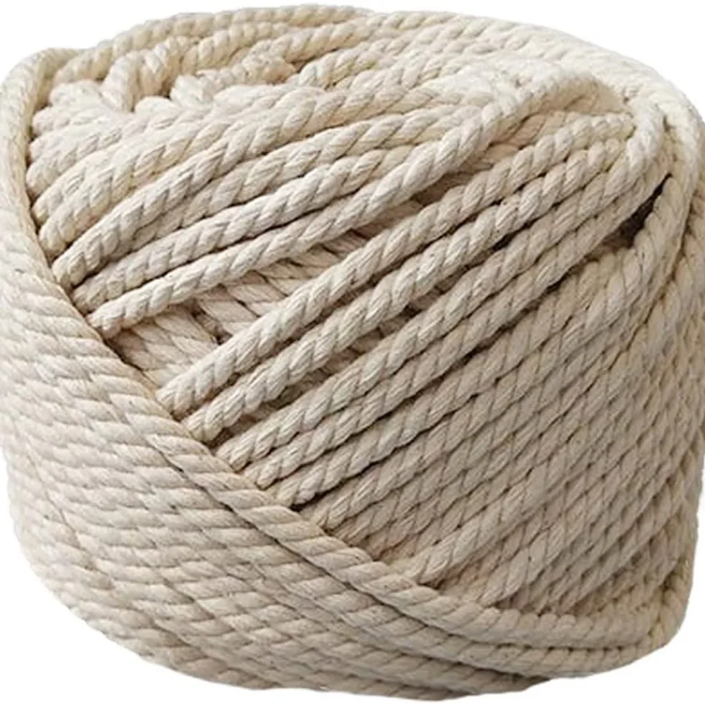 Macrame Cotton Cord Natural Rope Twisted DIY Wall Hanging Plant Hangers Craft Knitting Craft String