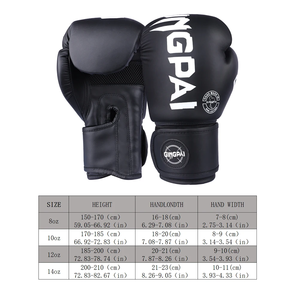 High quality 8 10 12 14OZ Adults Women/Men Boxing Gloves PU Leather MMA Muay Thai Boxe De Luva Mitts Sanda GYM Equipments