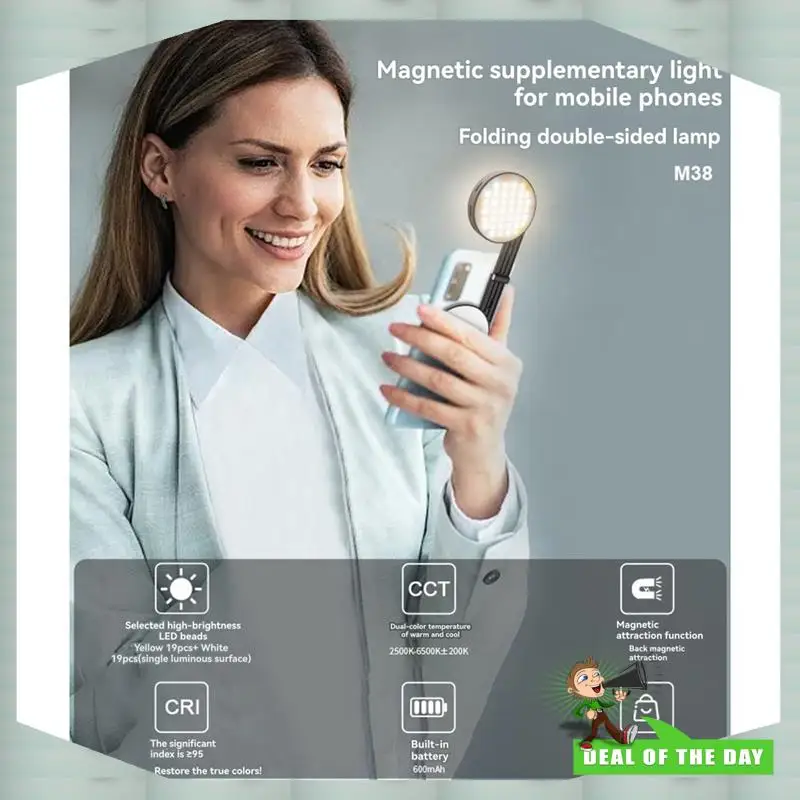 

24-Hour Delivery Magnetic Selfie Light Phone Selfie Ring Light For Android Video Light For Makeup Vlog Video