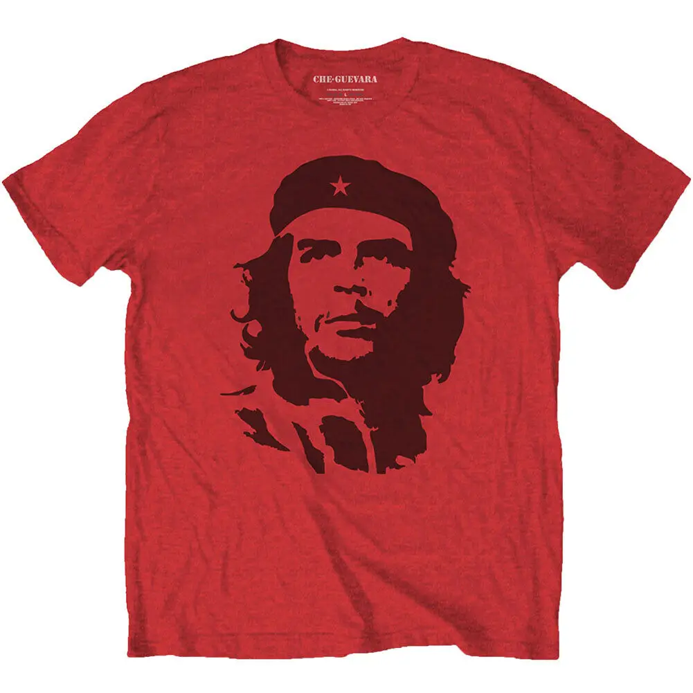 

Мужская Тонкая футболка Che Guevara черный на красном X-Small Red