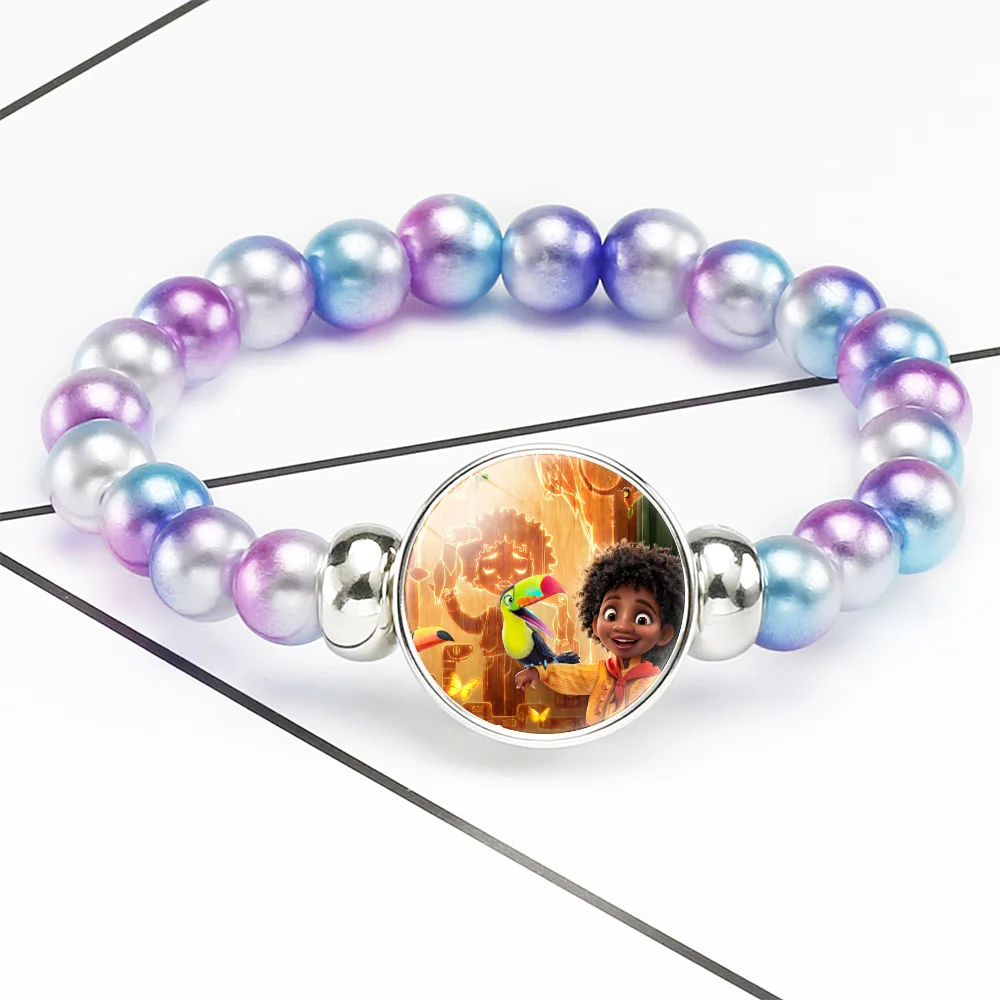 Pulsera de Encanto para niños, brazalete de cuentas de semillas coloridas de Luisa Mirabel, joyería de cúpula de cristal, regalos