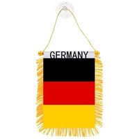 aerxemrbrae 8*12cm Car Window Decoration Polyester Germany Hanging pennant Flags de deu german Mini Pennant
