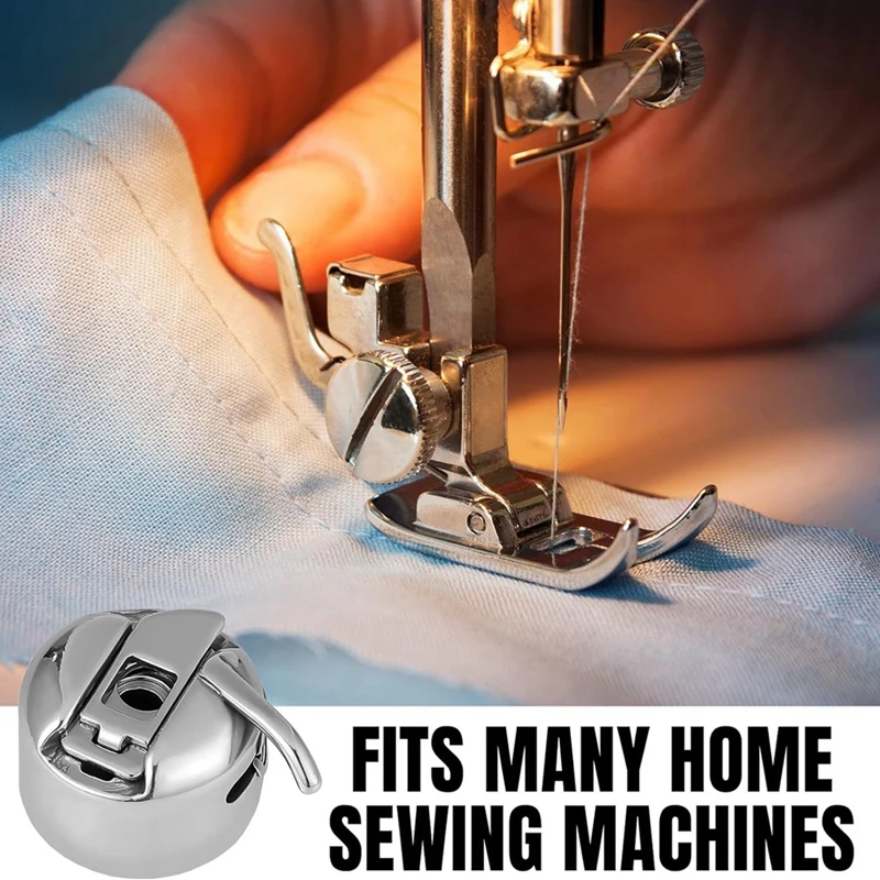 16 Pcs Sewing Machine Bobbin Case Spare Stainless Steel Bobbin Case Silver Metal Sewing Machine Accessories