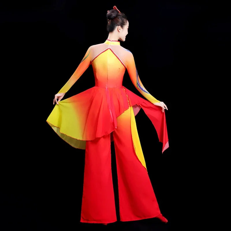 Sukienka do tańca Twist Rice damska 2025 nowa klasyczna sukienka do tańca z wachlarzem i parasolem, zestaw sukienki Twist Rice