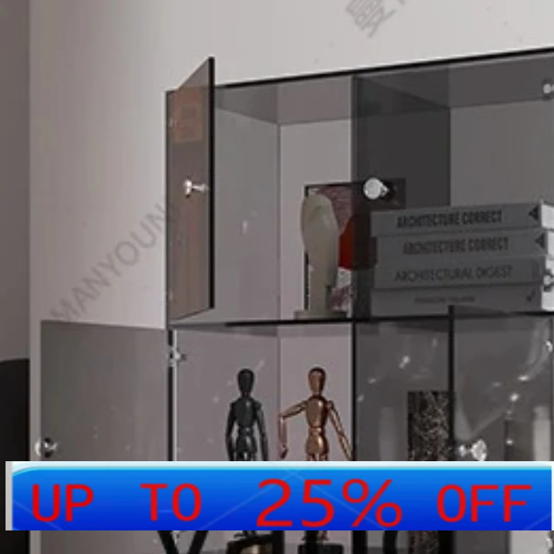 

LMM acrylic bookshelf shelf double door floor-to-ceiling multi-layer storage cabinet boutique display cabinet