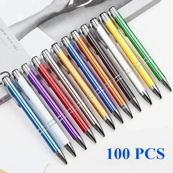 100Pcs Advertise Metal Ballpoint Pen Blank Pens for Promotion Pens Gift Business Office Supplies Ball Point