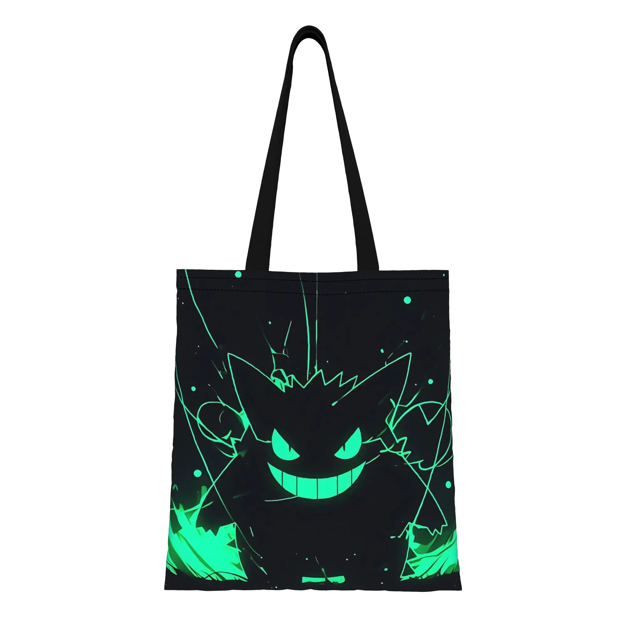 

1 шт. многоразовая двусторонняя холщовая сумка-тоут Gengar Pokemon, сумка через плечо Funko