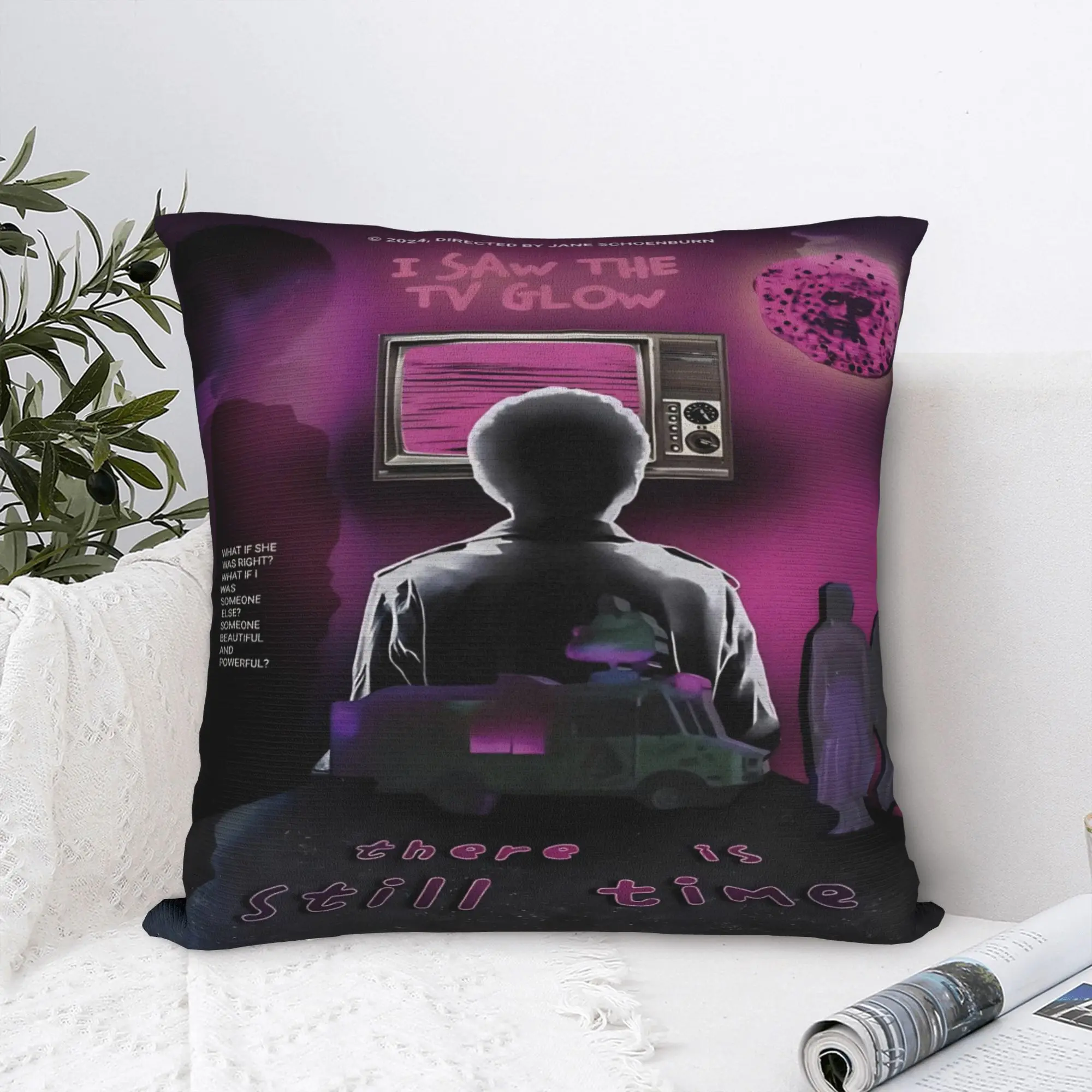 Stylish Car I Saw The TV Glow  Decoration Pillowcases Accessories  Pillow Cover Zippered Multiple Sizes