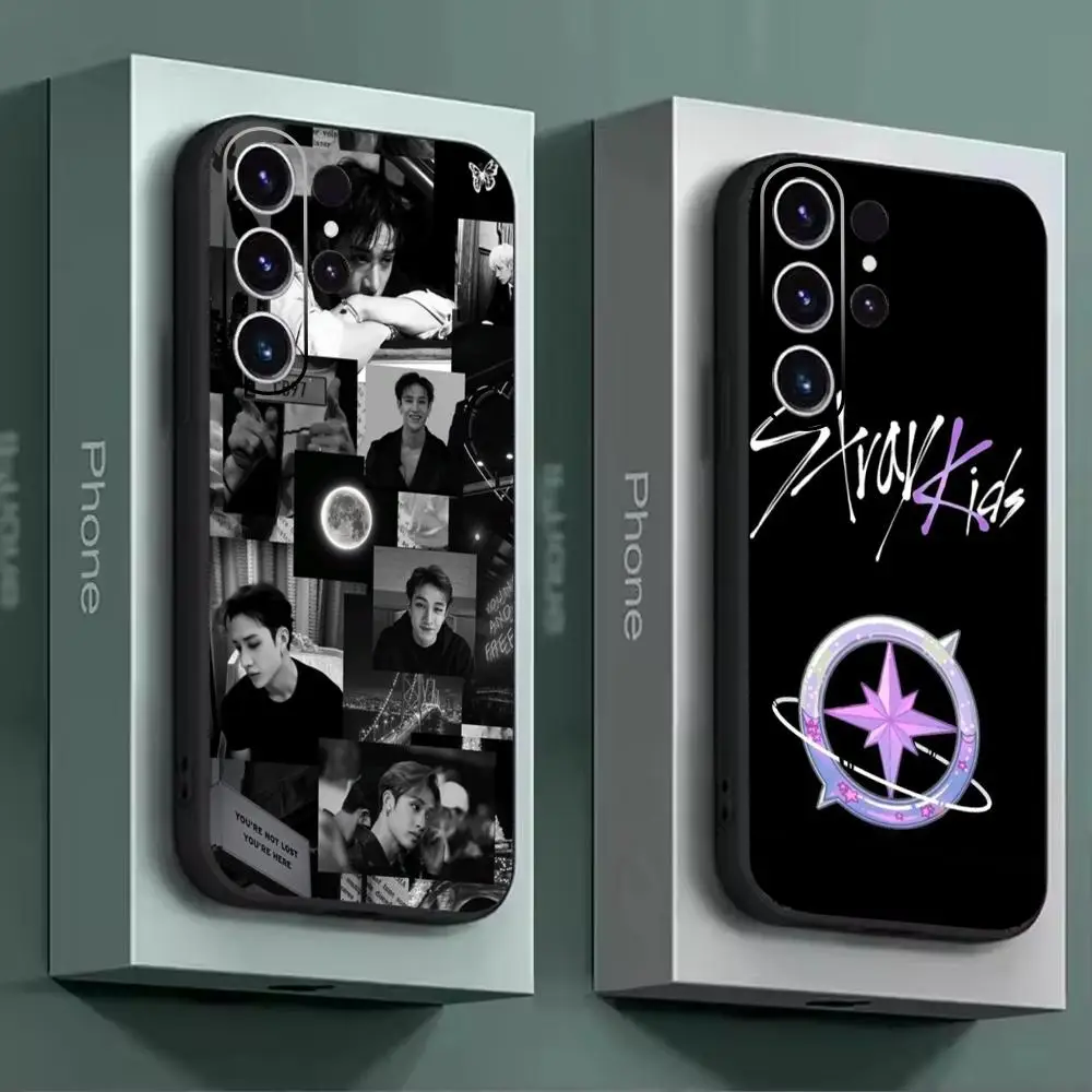 Детский чехол для телефона KPOP STRAY для Samsung Galaxy S25 S24 S23 S22 S21 S20 Plus Ultra Note20, мягкий черный