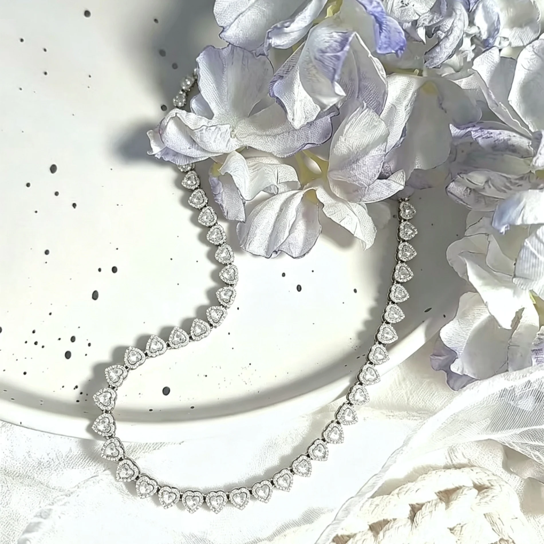 High-quality classic heart necklace, bracelet, and earring set, S925 silver, gift, party, festival, couple, anniversary