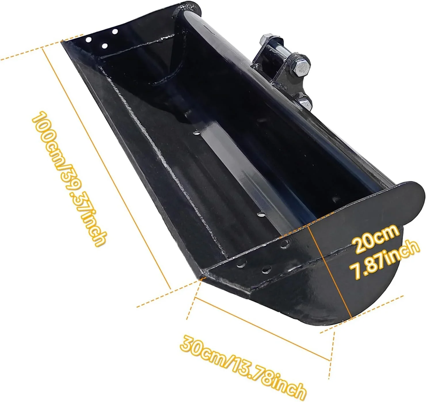 Duitsland Voorraad 500/800/1000mm Platte Emmer Graafmachine Attachment Tandeloze Emmer voor 0.8-1.5 Ton Mini graafmachine