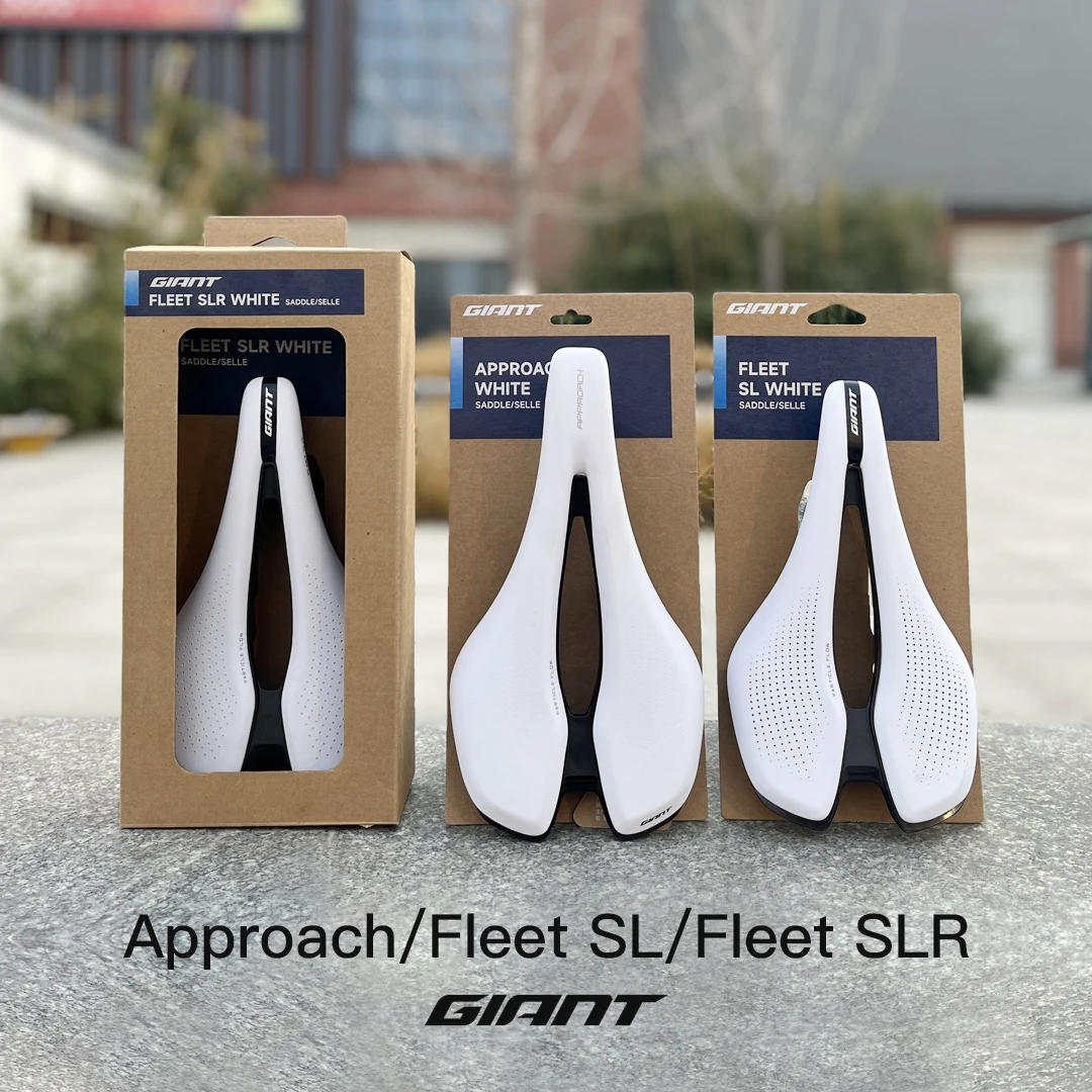 GIANT)white Fleet SLR SL Approach TCR Road Bike Saddle - Wide