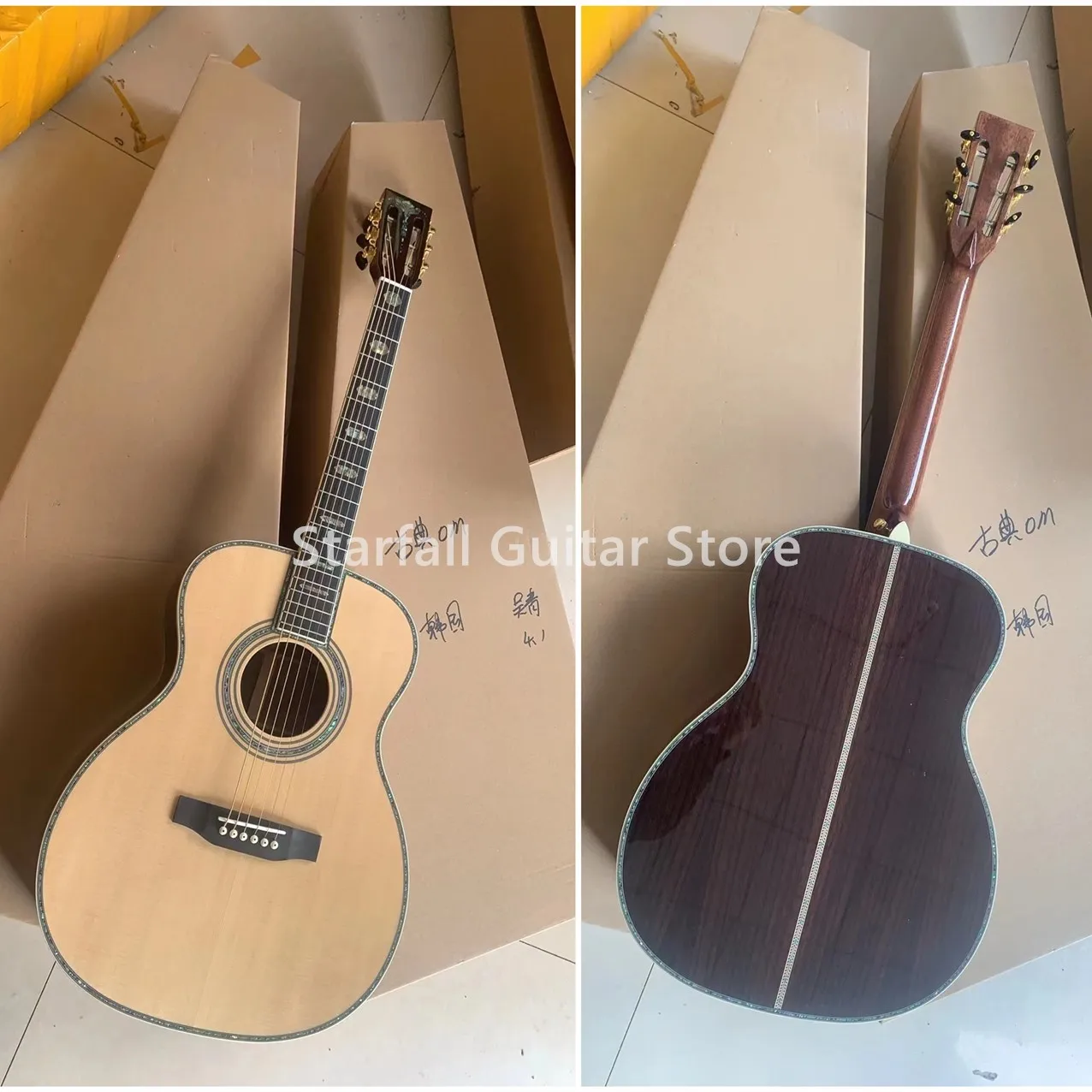 

IN STOCK OM Model Acoustic Guitar,Ebony Fingerboard,Free Shipping