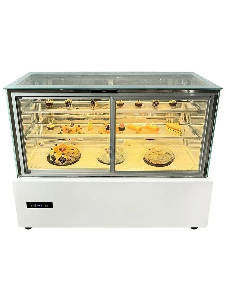 A  *FG44Right Angle Front Door Cake Counter Refrigerated Display Cabinet Air-Cooled Pastry Dessert Fresh-Keeping