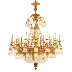 Plus 180CM Large Hotel church pendant Chandelier led candle lustres de cristal project lighting Living Room Crystal chandeliers