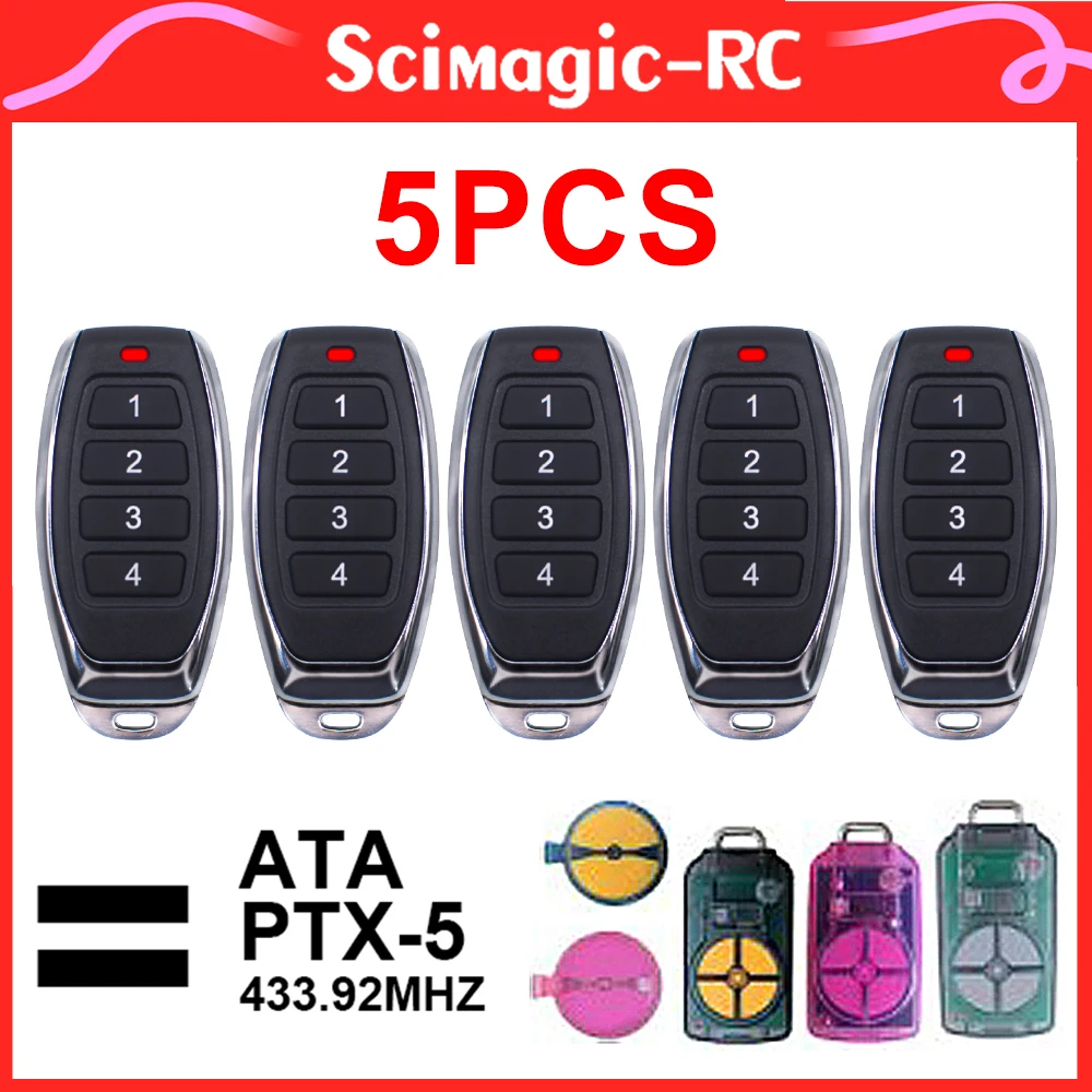 433MHz Garage Remote Control Command for ATA PTX-5v1 PTX-5v2 GDO 6v3/6v4/7v3/8v3/9v3/10v1/11v1 Gate Door Opener Rolling Code