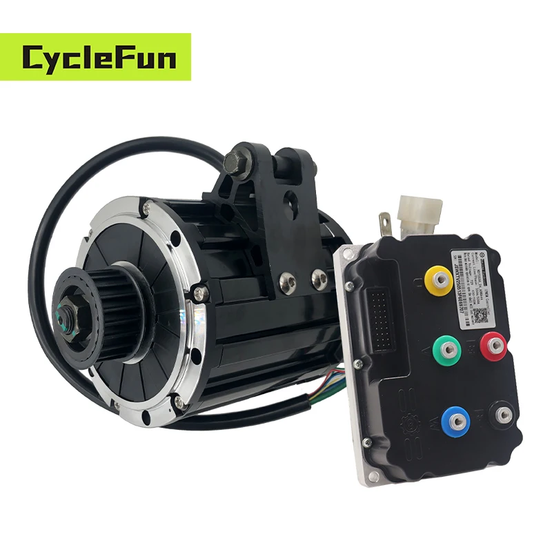 

QS120 2KW 70H 72V PMSM Средний приводной двигатель 4600 об/мин Ремень датчика Холла или звездочка с контроллером Fardriver ND72300 для электронного скутера