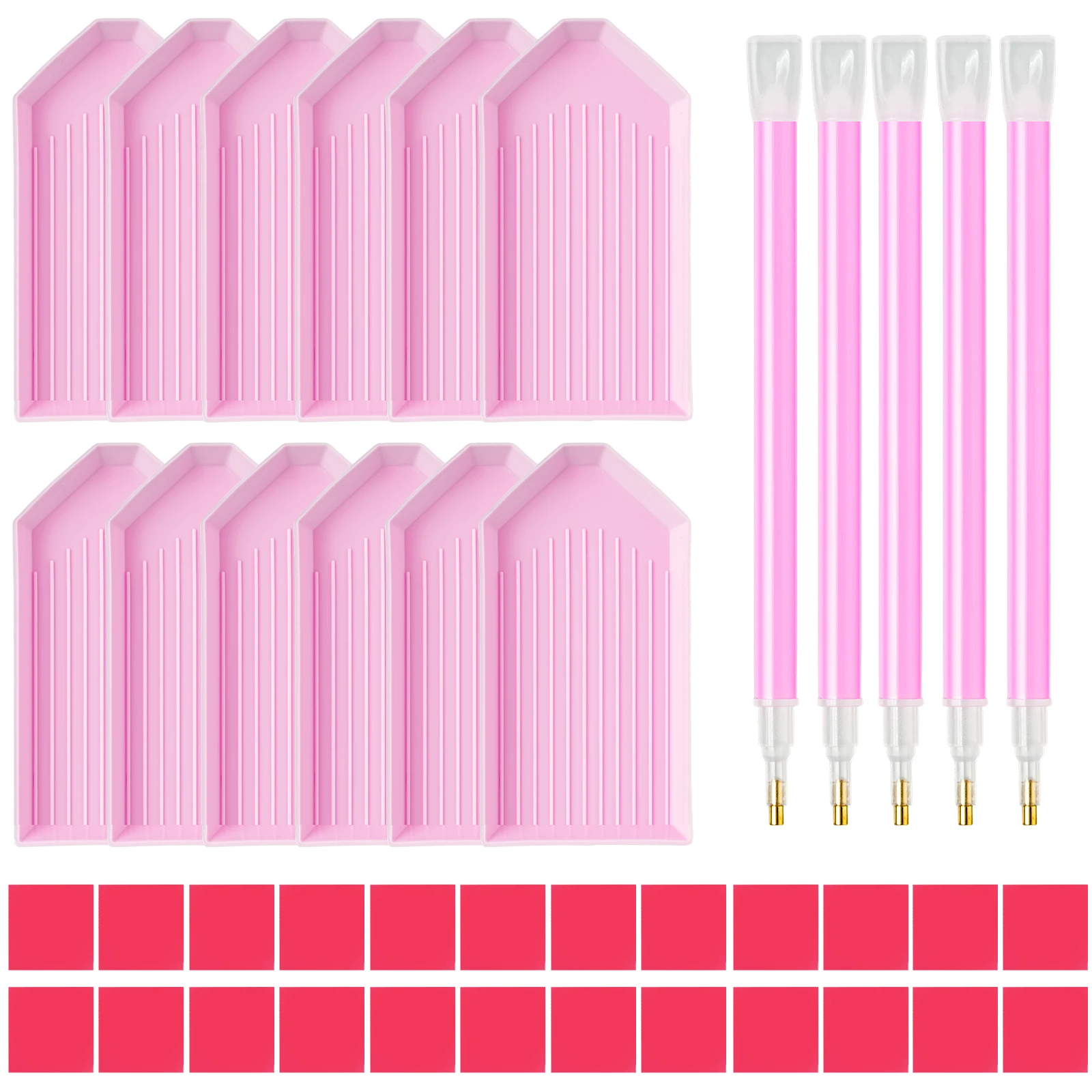 41 PCS  Diamond Painting Pen Accessories Tools Set, Ergonomic Diamond Art Pen Plastic Pen, Trays,Glue Clay,