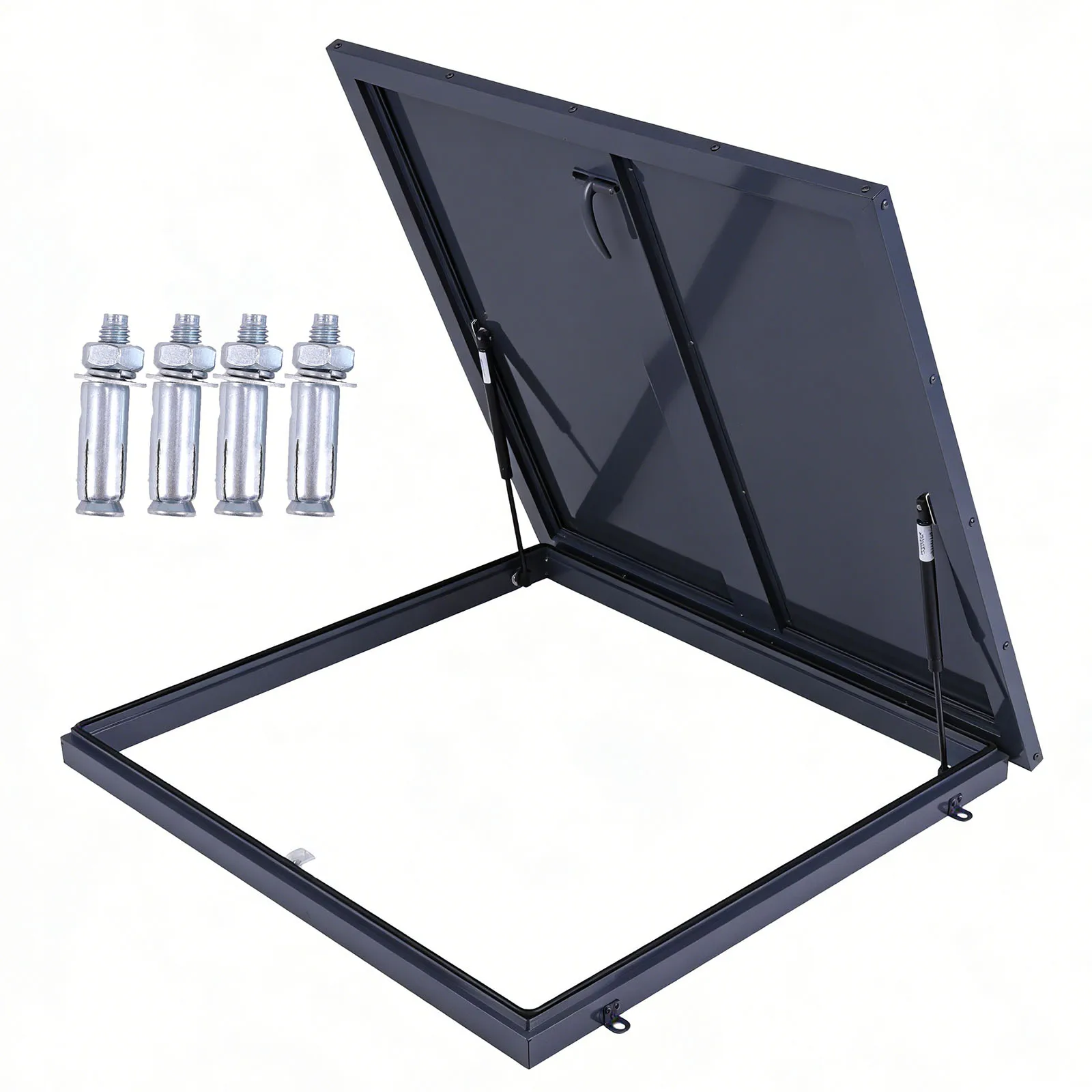 

Люк для доступа на крышу, крышка люка, алюминиевая рама, оцинкованный лист, серый, аварийный люк для склада, чердака, подвала