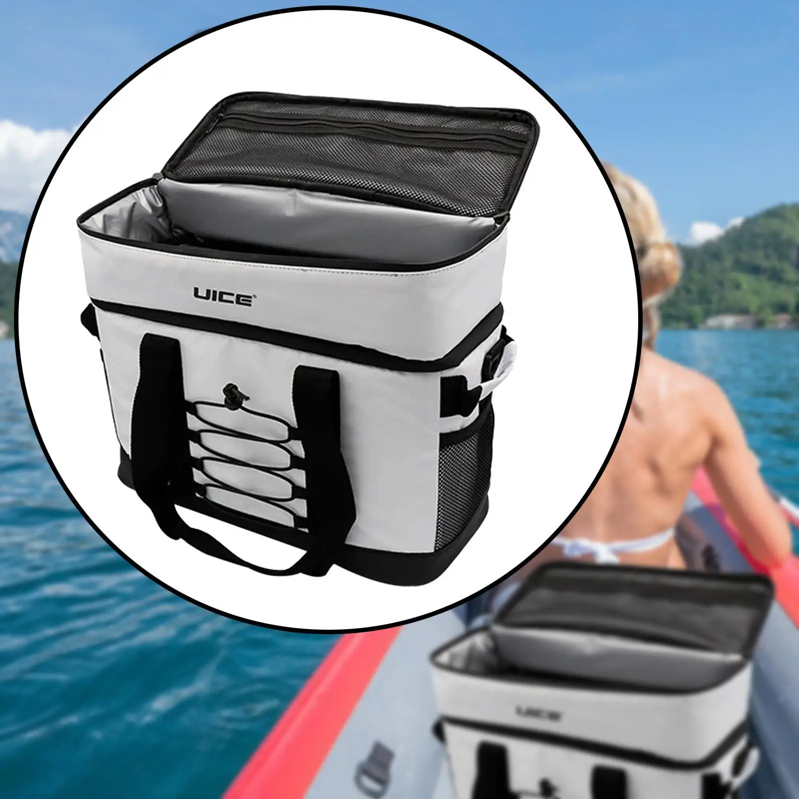 

Cooler Bag for Kayaks Folded Kayak Cooler behind Seat for BBQ Boating Beach