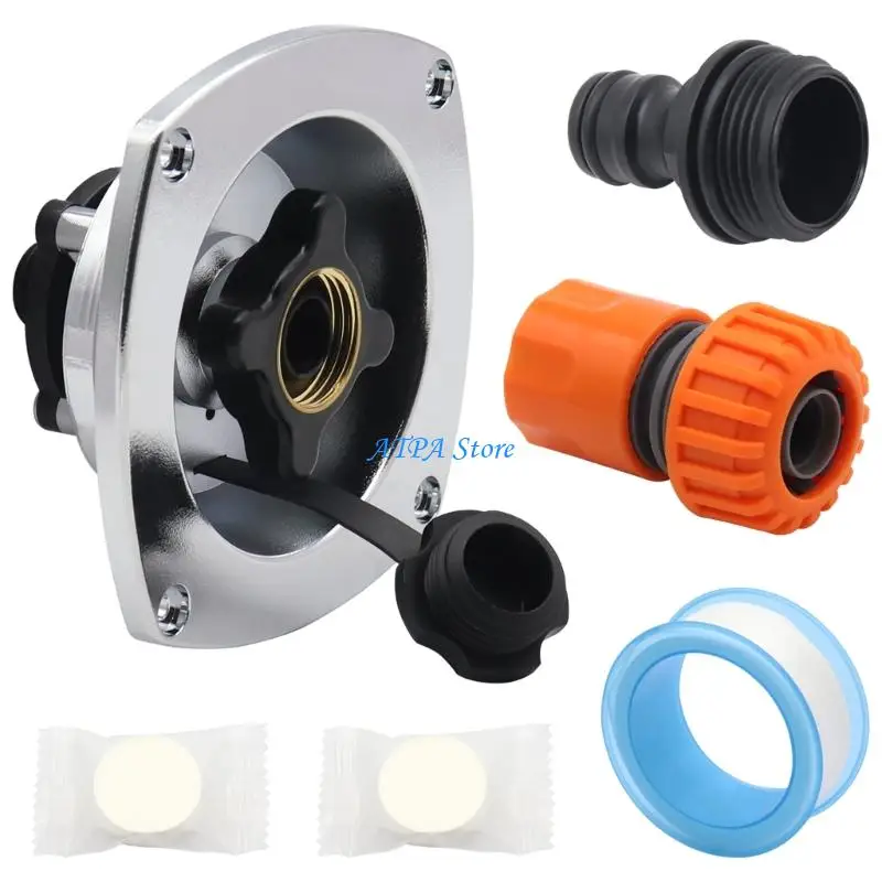 U13C RVs Campers Water Fill Inlet Check Valves Connection PP Construction Leakproof