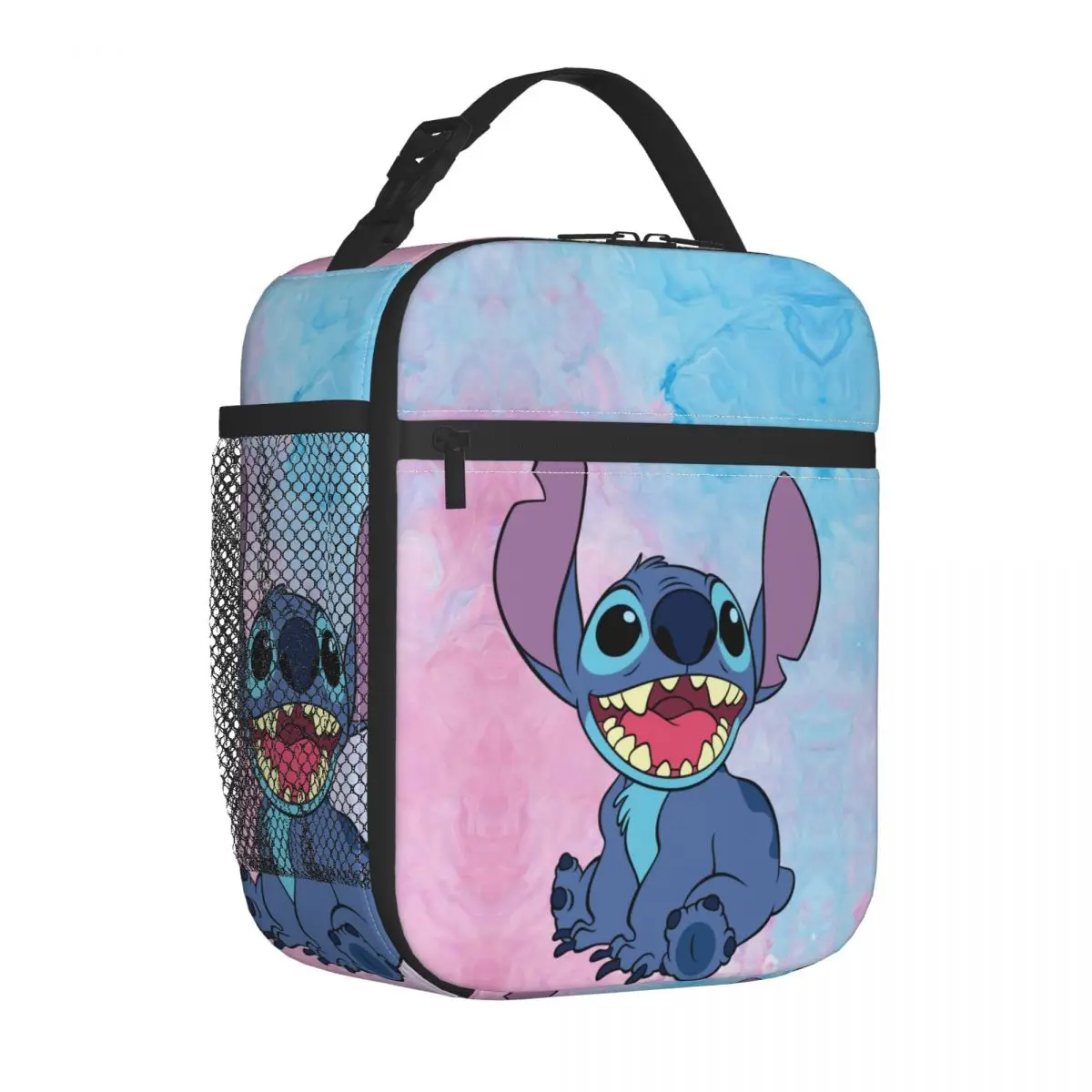 Custom Cute Stitch Disney Insulated Lunch Bag for School Office Food Kawaii Portable Thermal Cooler Lunch Box Women Children