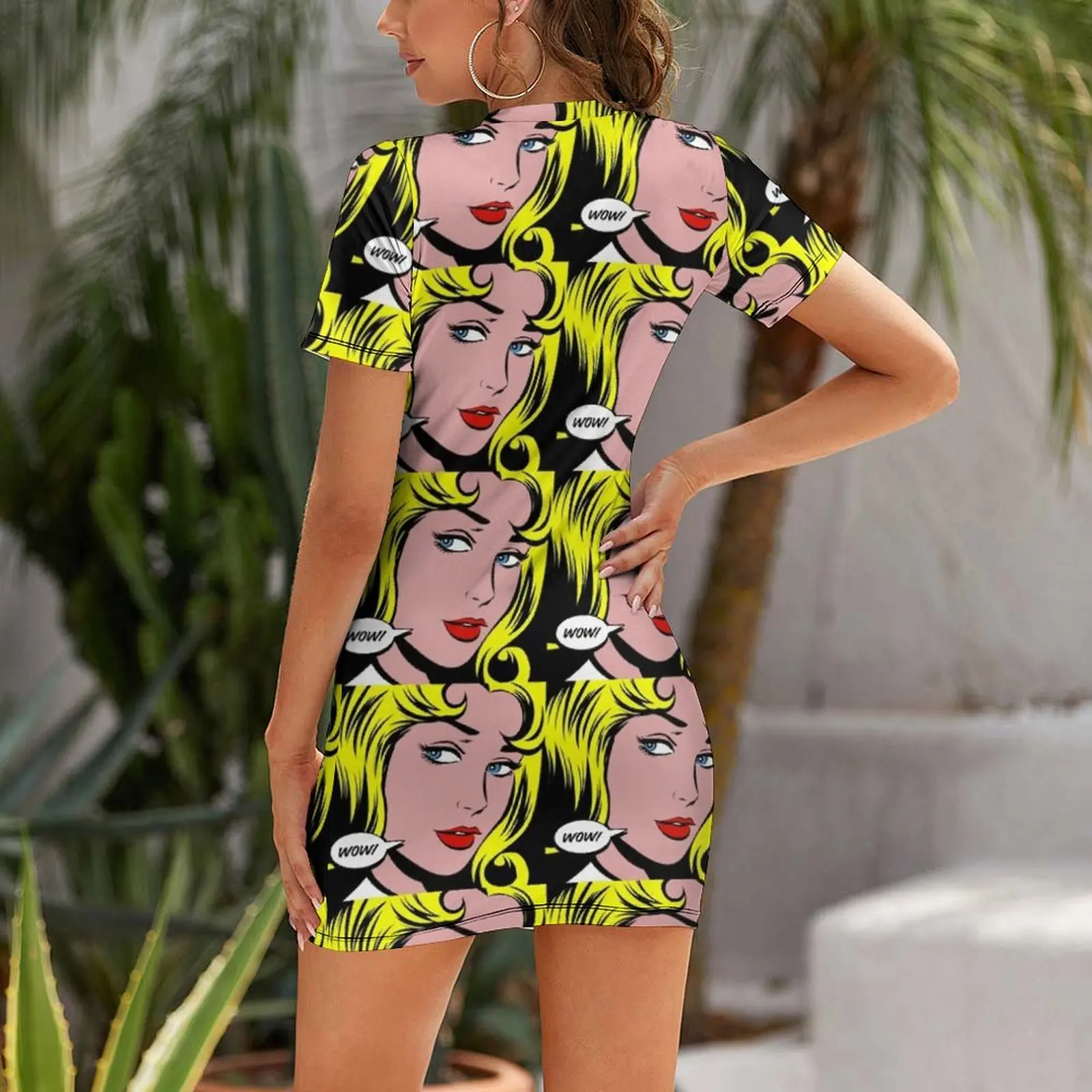 Wow pop art Short Sleeved Dress long dress women women clothes women's summer dresses 2025 dress dresses