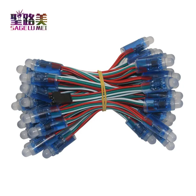 1000pcs 12mm WS2811 Full Color LED Pixel Light Module DC 5V input IP68 waterproof RGB color 2811 IC Digital LED christmas Light