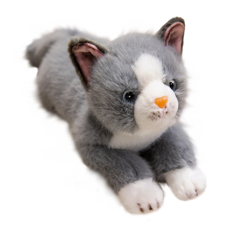 

Adorable Realistic Kitten Plush Toy Lifelike Lying Position Ideal Home Decor Birthday Gift
