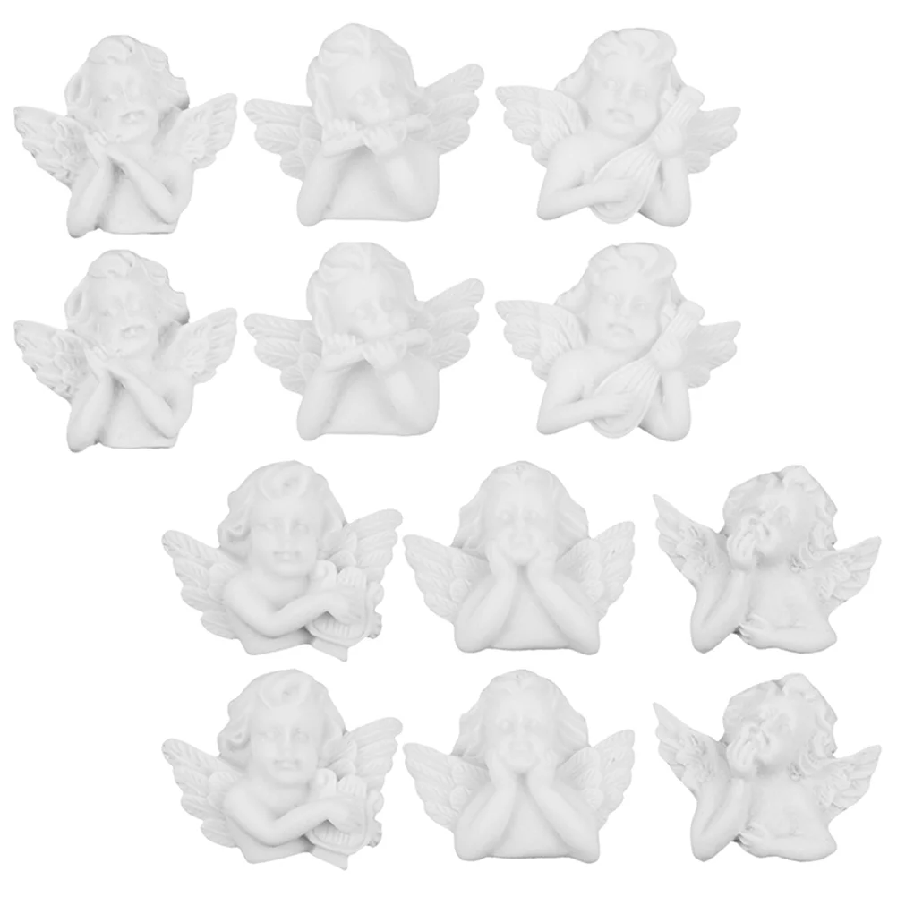 36 Pcs Angel Toy Accessories Home Figurine Decor Jewelry Festival Gift Ornament Resin Statue Shape Baby Vintage