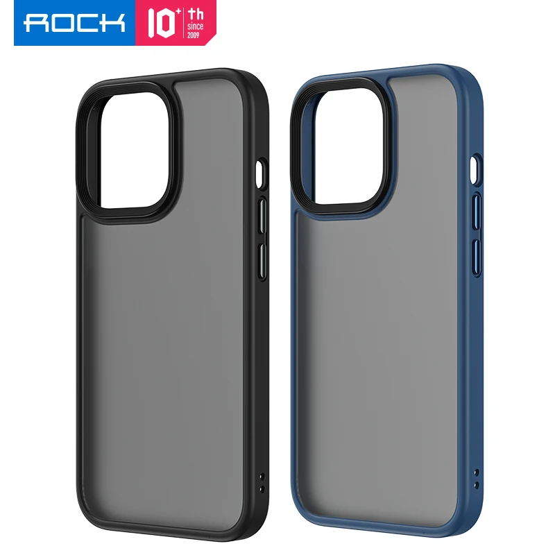 

For iPhone 14 Pro Max ROCK Translucent Matte PC TPU Case Anti-knock Armor Shockproof Case For iPhone 13 Pro Funda Cover