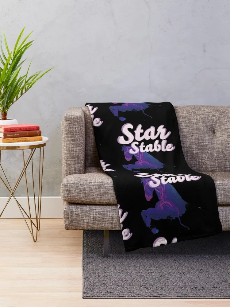 Star Stable Online Game Purple Pink Horse Throw Blanket Softest Multi-Purpose Baby Blankets