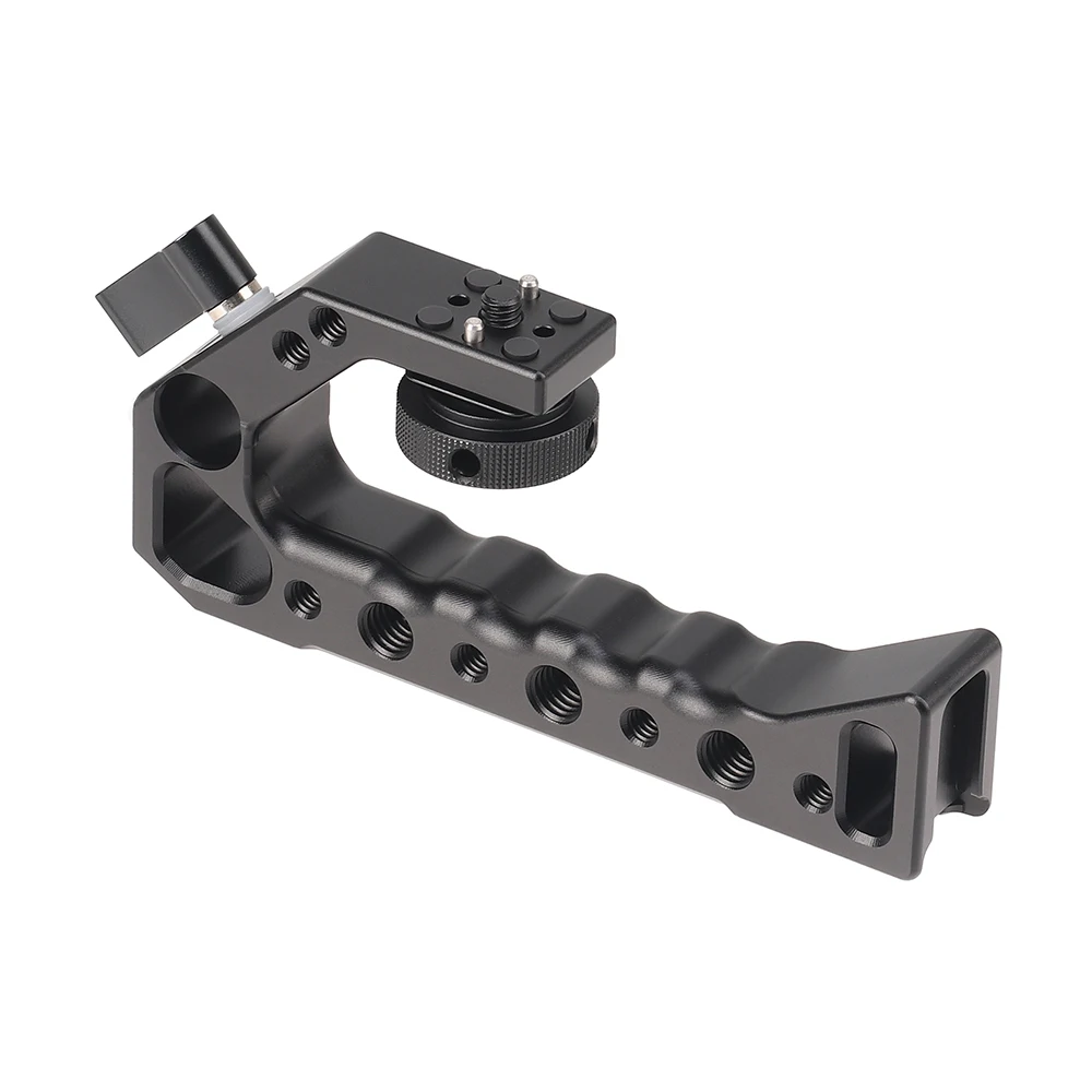 FOTGA مقبض علوي لايت مع مقبض كاميرا محمول للحذاء البارد مناسب لسوني لكانون لنيكون تمديد مقبض قفص الكاميرا