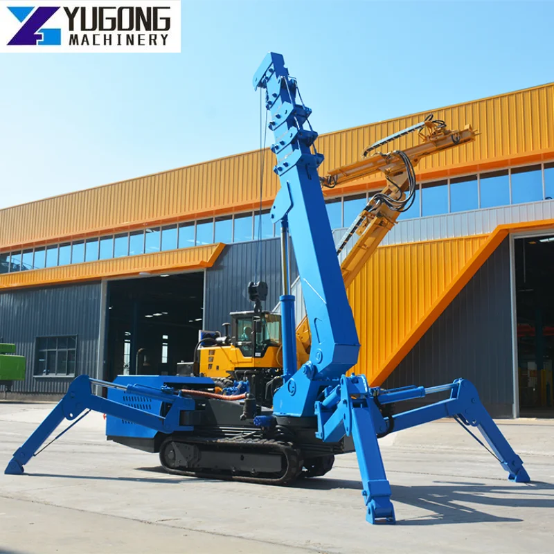 Mini Spider Crawler Crane Elevator Hoist Glass Curtain Wall Lift Foldable Telescopic Outrigger 8T Small Spider Crane for Sale