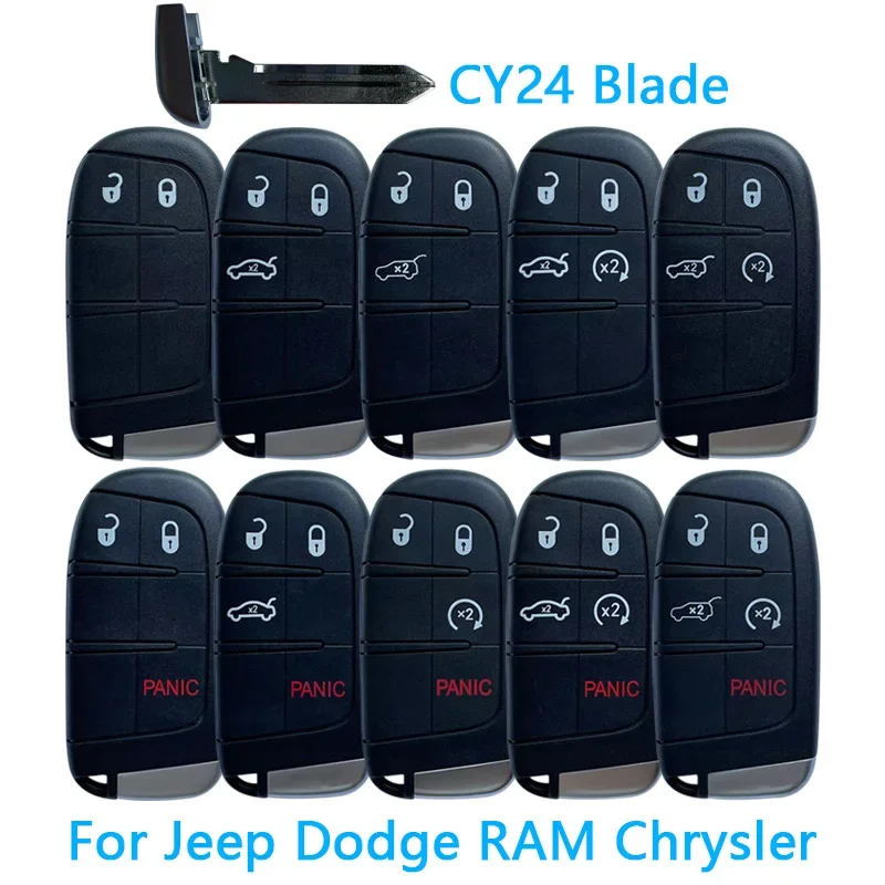 

Зарядное устройство для Jeep Grand Cherokee Dodge Ram 1500 Journey Dart Challenger Durango Chrysler 300, корпус дистанционного ключа, 2/3/4/5 кнопок