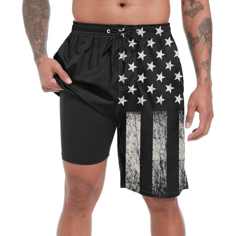 

Men's Beach Shorts 3D Printed R 58589 Cross-Border European Style Summer Wearable Comfortable Fabric Short Length Casual Shorts