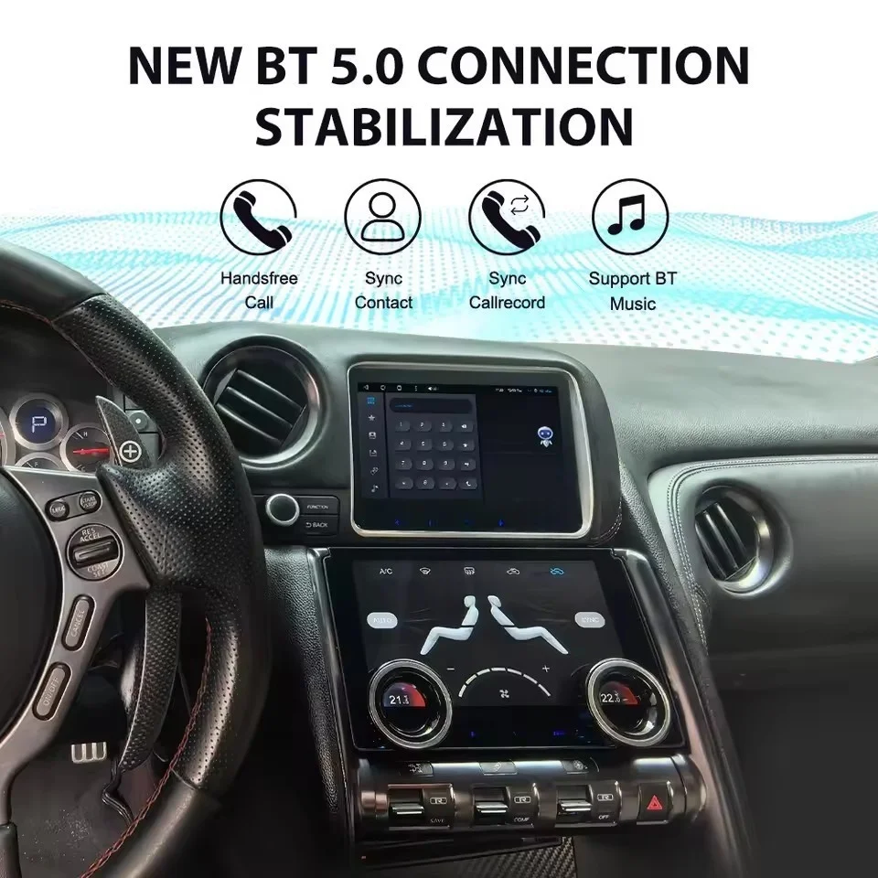 Touch Screen Android 14 For Nissan GT-R GTR 2011-2017 Car Radio Navigation Stereo Carplay Auto Multimedia Player car intelligent