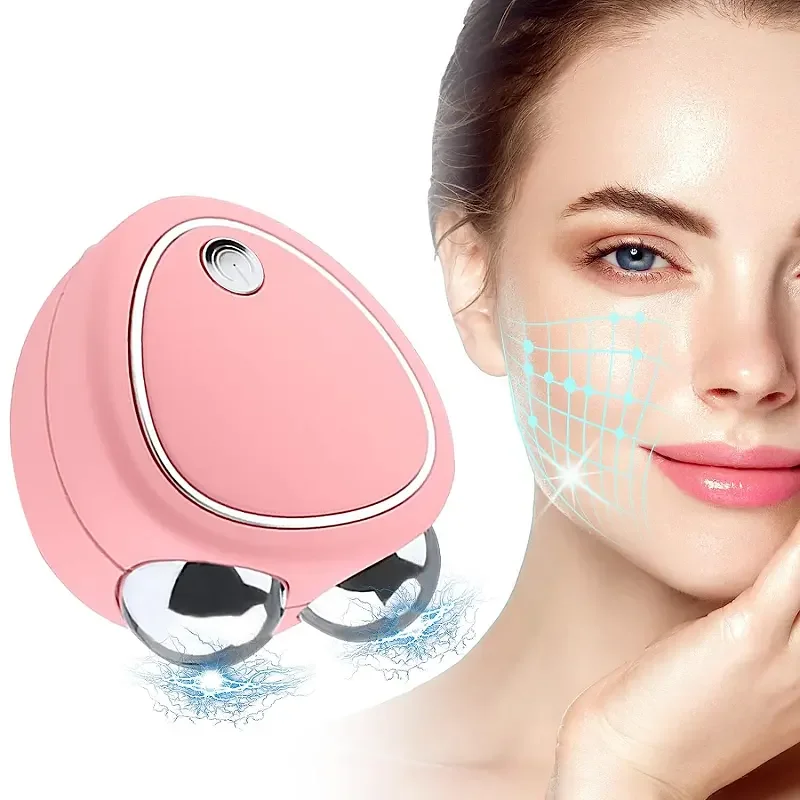 EMS Micro Current Beauty Instrument Mini Portable Face Slimming Sonic Vibration Massager Lifting Firming Skin Diminish Fine Line