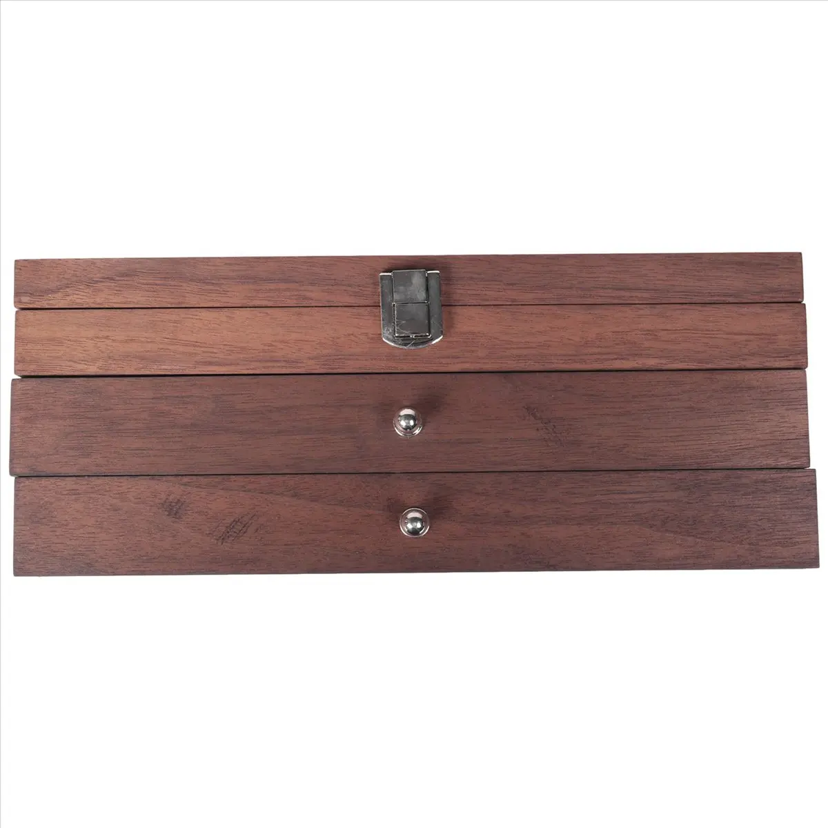 ●34 Grid Walnut Pen Storage Case Luxury 3 Layer Pen Display Organizer Transparent Window Fountain Box Pen-Collection