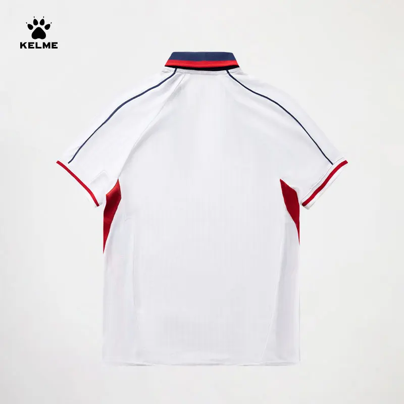 Kelme European Theme Series Football Shirts Summer Sports Shortsleeve Outdoor Running Training Polo Soccer Clothing