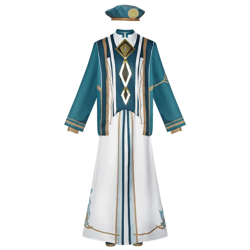 Costume de Cosplay de l'Akademiya avec Perruque pour Homme, Uniforme de Carnaval, Jeu d'Halloween