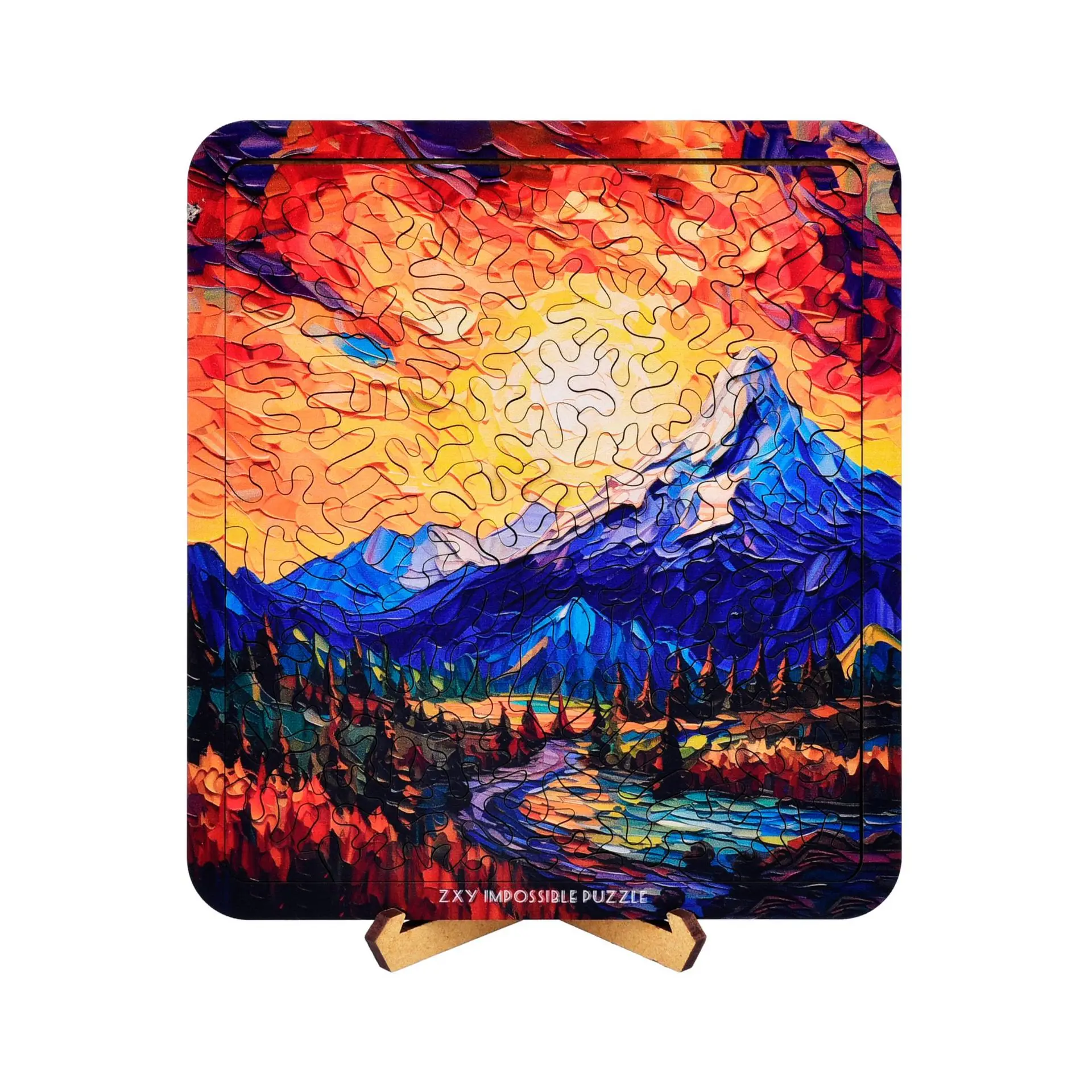 12.7 * 14Cm, 75 Pieces, Blue Mountains, Adult Puzzles, Artwork Puzzles, Family Games Puzzles