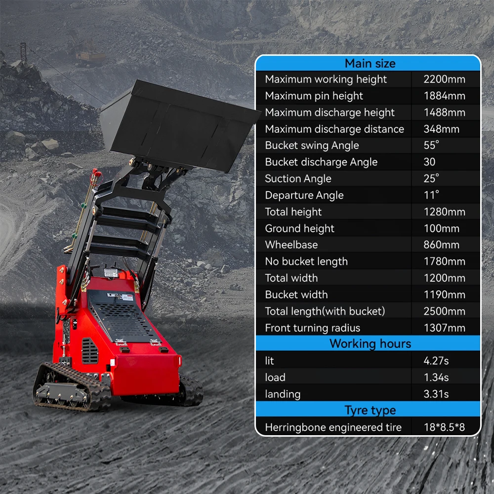 รถตัก MS430รถตักพาวเวอร์26HP ได้รับการรับรองจากเครื่องยนต์ EPA