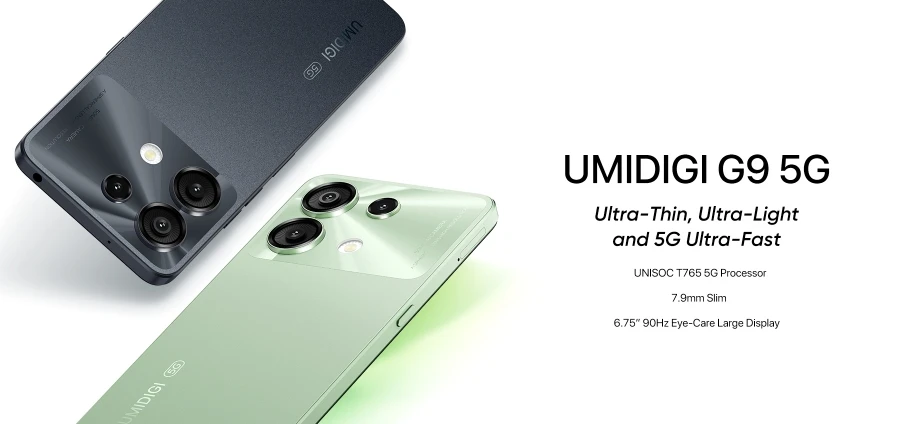 

UMIDIGI G9, CPU T765 120Hz 6.75-inch screen, 5G global frequency band cost-effective smartphone&Phone cover, 6GB RAM, 128GB ROM