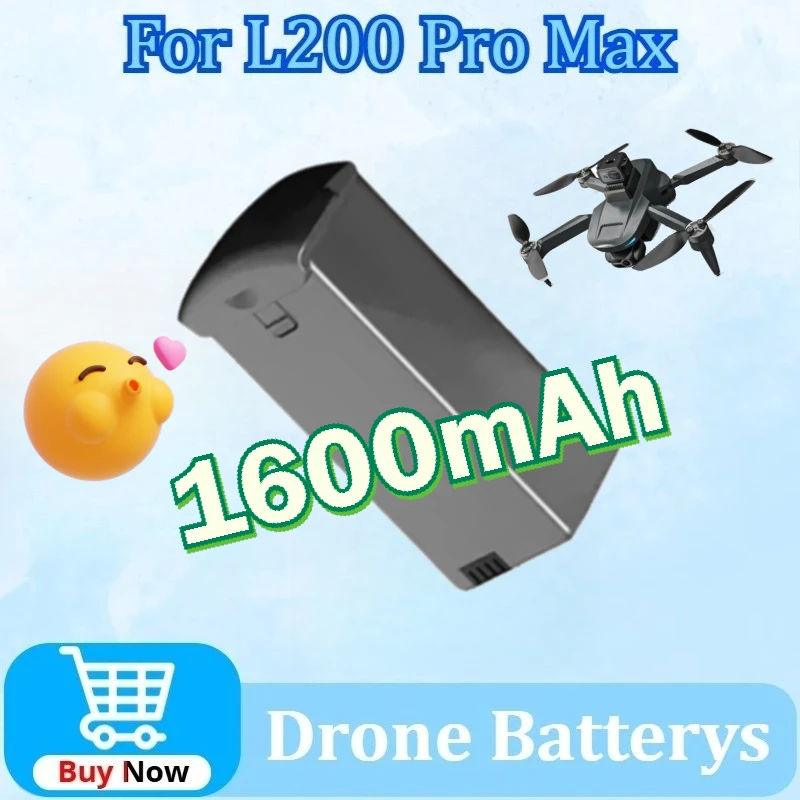 

Upgraded L200 Pro Max Mini Drone Battery 7.4V 1600mAh L200 Rechargeable Battery for L200 Lipo Battery Quadcopter Accessoires