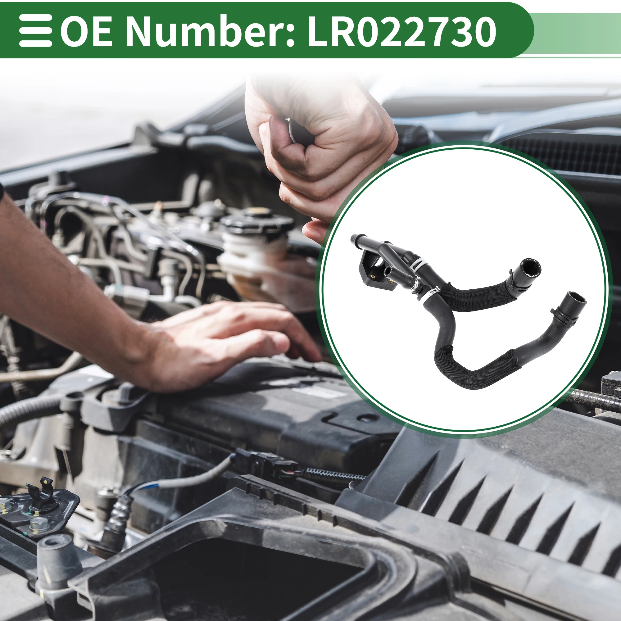 UXCELL خرطوم المبرد سخان خرطوم رقم LR022730 لاند روفر رينج روفر 2010-2019 المطاط الأسود 1 قطعة خرطوم المبرد