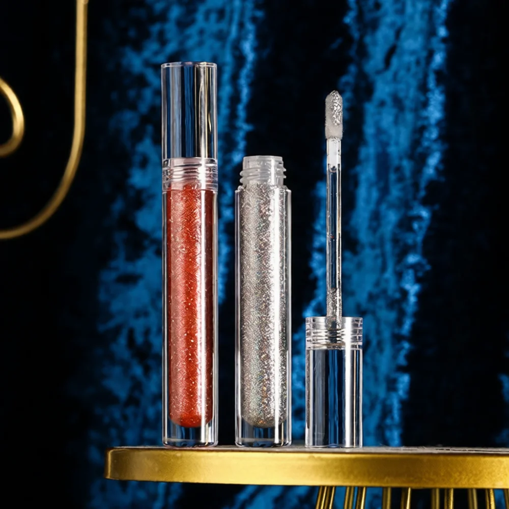 Long Lasting Lip Gloss Laser Shining Lipstick Waterproof Moisturizing Pigmented Liquid Tint Glitter Shine Makeup Cosmetic Tool