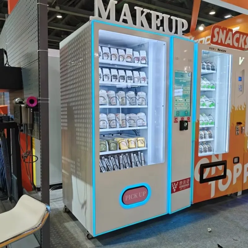 

Custom Commercial Makeup Vending Machine Intelligent Cosmetic Beauty Vending Machine for Wig Hairpiece Eyelash Goods